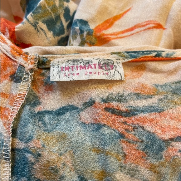 Free People Star Chasing Open Back Sleeveless Maxi Slip Dress Hibiscus Combo M - Picture 3 of 9